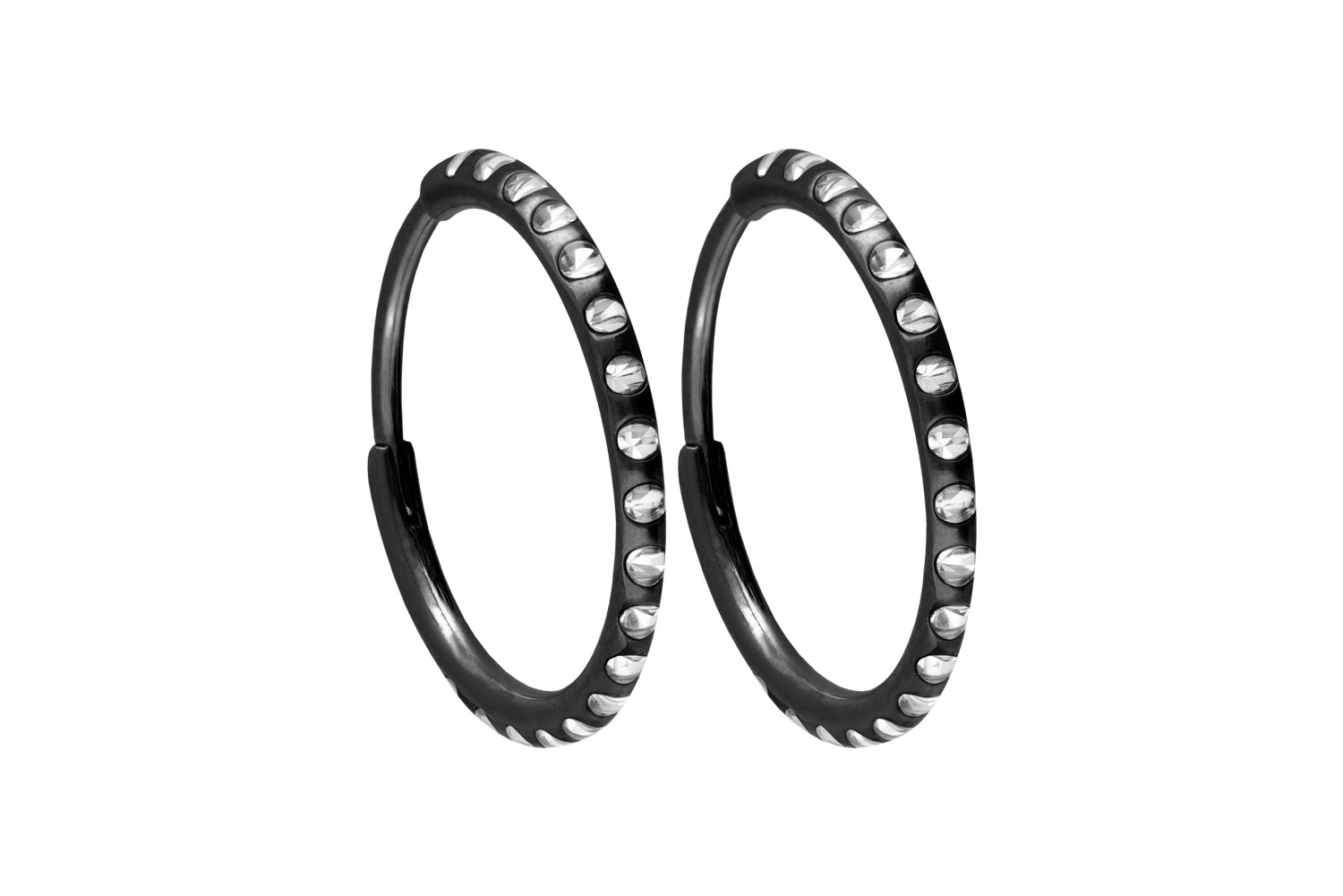 Titan Ohrclicker Creolen KRISTALLE + EPOXY von Piercingline